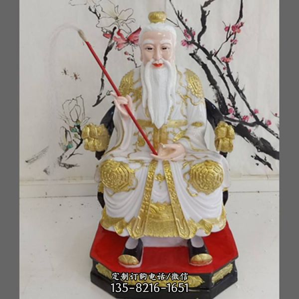 寺廟擺放玻璃鋼彩繪三教諸神神像雕塑（4）
