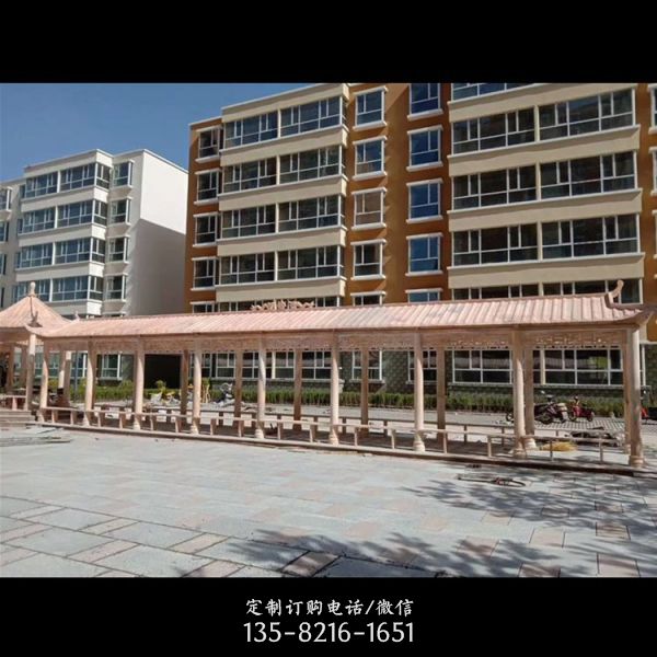 別墅小區(qū)石雕長廊花架雕塑（3）