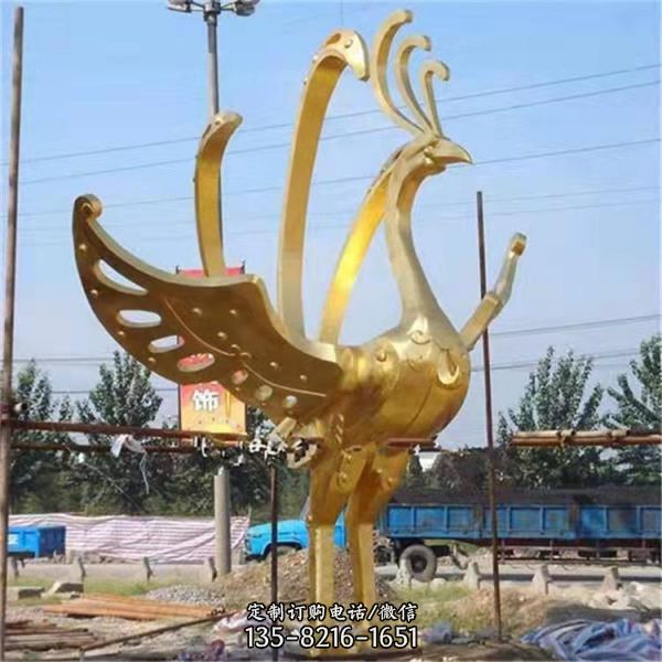 城市廣場不銹鋼抽象創意彩繪大型戶外景觀雕塑（3）