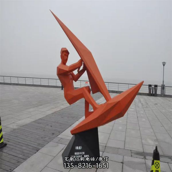 城市玻璃鋼體育運動主題人物雕塑（1）