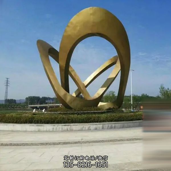 城市地標性不銹鋼抽象景觀雕塑（4）