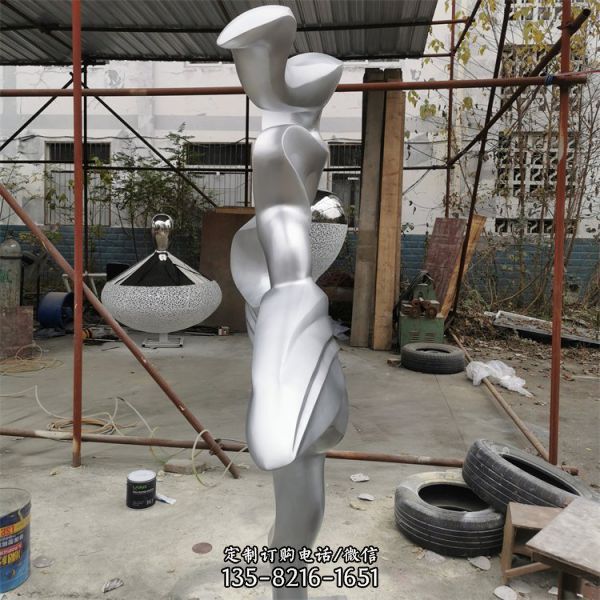 酒店戶外廣場不銹鋼抽象景觀裝飾擺件（3）