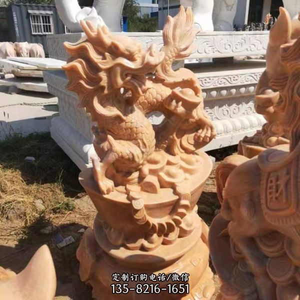 公園景區晚霞紅石雕十二生肖雕塑（2）