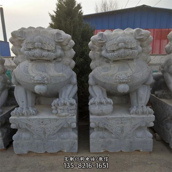 鎮宅招財景區古建青石石獅子（4）