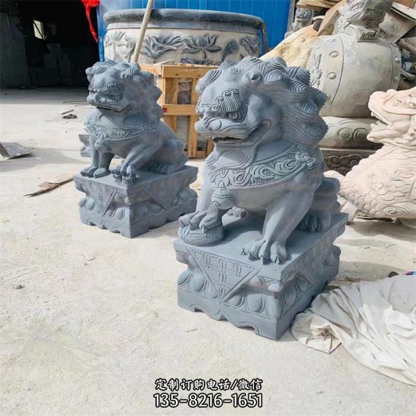 鎮宅招財景區古建青石石獅子（5）