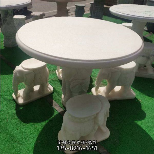 戶外公園青石棋盤庭院石桌石凳裝飾裝飾擺件（3）