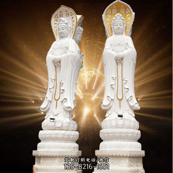 漢白玉佛像送子觀音雕塑（3）