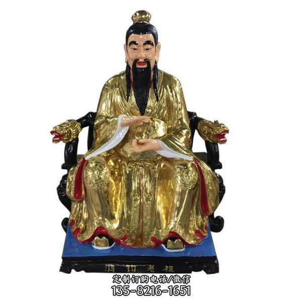 寺廟供奉佛像玻璃鋼噴金烤漆菩薩雕塑（2）