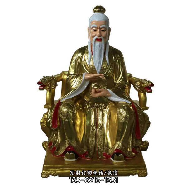 寺廟供奉佛像玻璃鋼噴金烤漆菩薩雕塑（4）