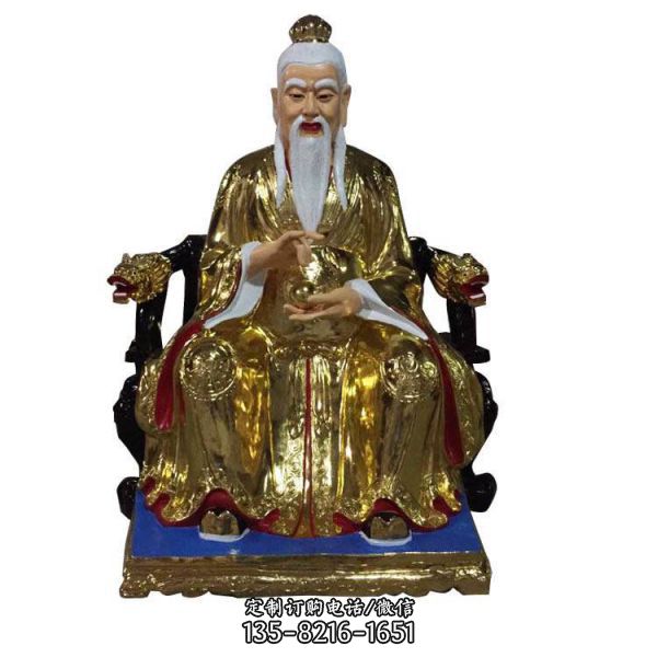寺廟供奉佛像玻璃鋼噴金烤漆菩薩雕塑（3）