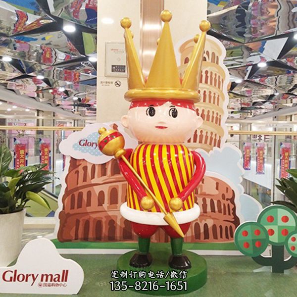 商場(chǎng)室內(nèi)卡通人物玻璃鋼雕塑（2）