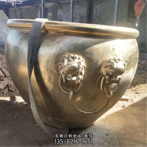 黃銅鑄造水缸風(fēng)水缸庭院景觀雕塑（1）