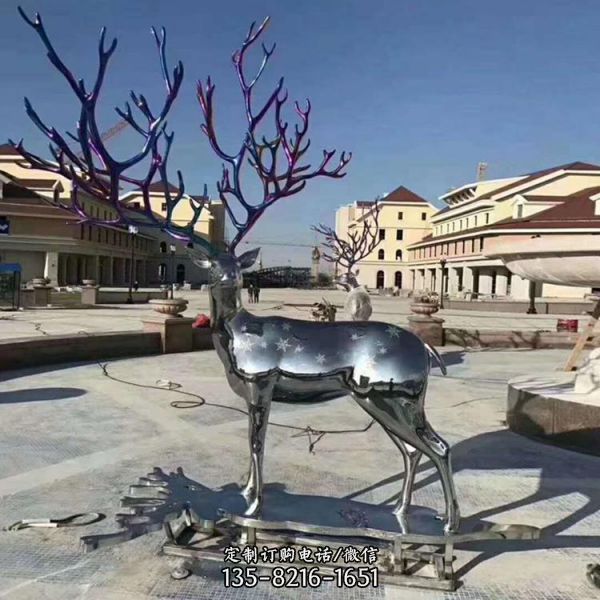 廣場不銹鋼鏤空創意拴馬柱景觀雕塑（1）