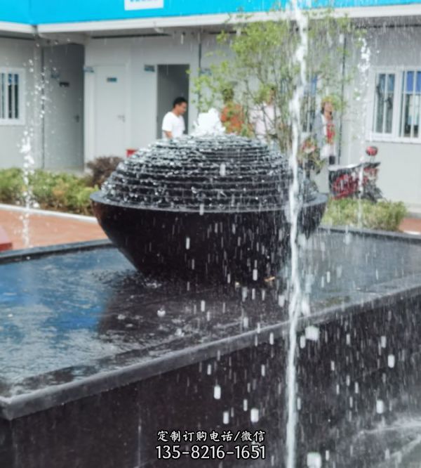 中國黑流水噴泉園林水池子石雕擺件（3）