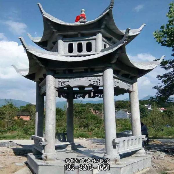 戶外大理石雕刻古建八角涼亭（1）