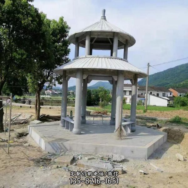 別墅公園戶外大理石涼亭走廊花架（3）