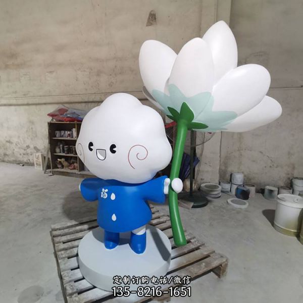 樓盤吉祥物卡通雕塑 蓮花公仔人偶雕塑（1）