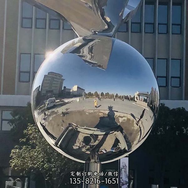 校園不銹鋼抽象鏡面大型放飛奮進(jìn)景觀雕塑（5）