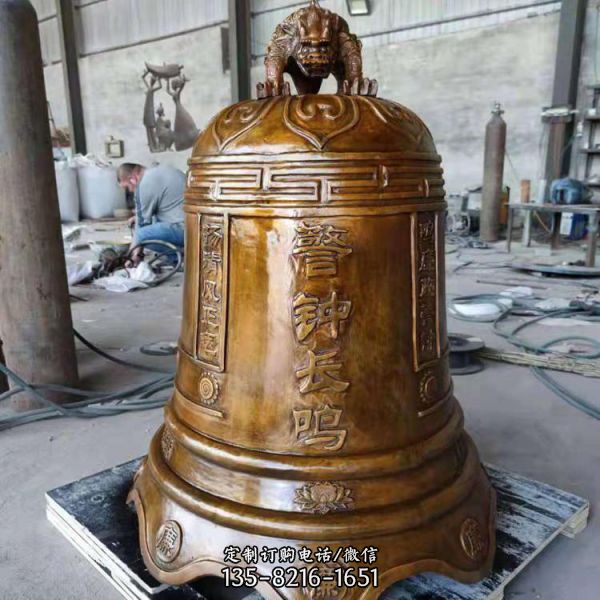 寺廟景區(qū)鑄銅大型仿古刻字警示鐘（4）