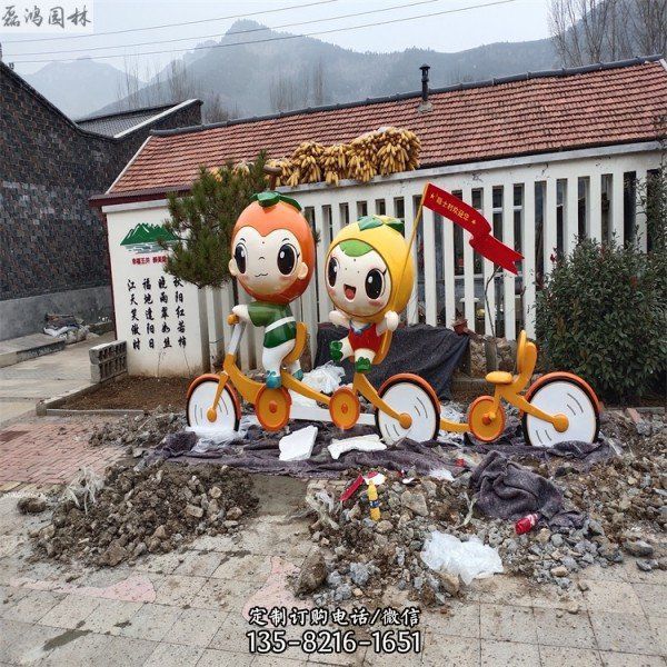 園林?jǐn)[放玻璃鋼卡通動(dòng)物公仔雕塑（2）