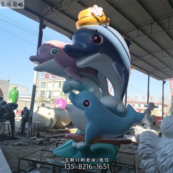 園林?jǐn)[放玻璃鋼卡通動(dòng)物公仔雕塑（1）