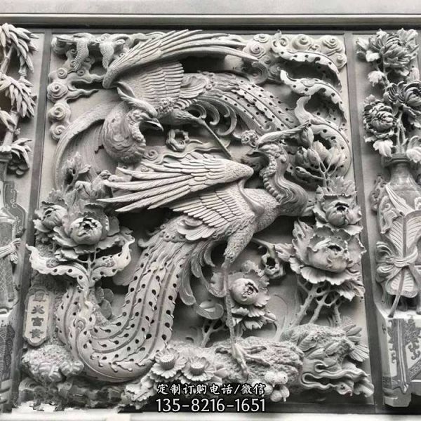 景區園林大型青石仿古浮雕影壁照壁墻（2）