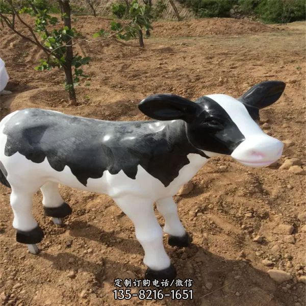 農場綠地擺放玻璃鋼彩繪仿真動物工藝品雕塑（5）