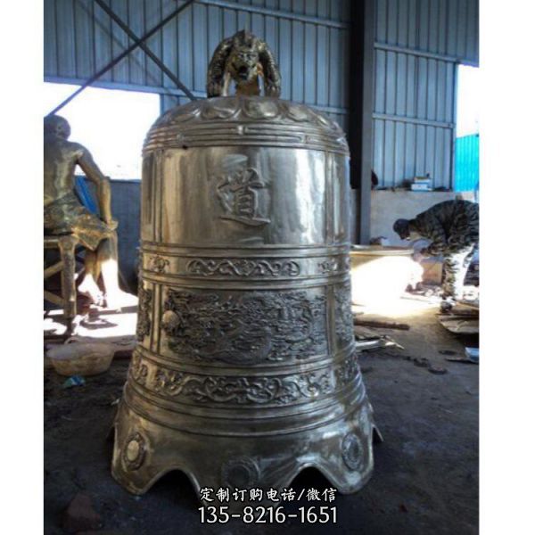 寺廟玻璃鋼仿銅仿古做舊銅鐘雕塑（3）