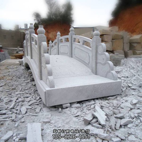 大理石石雕景區(qū)庭院小型拱橋雕塑