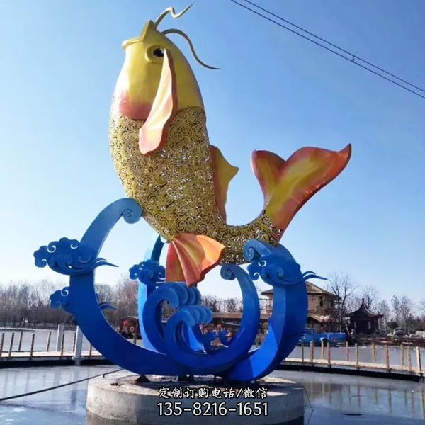 園林景觀不銹鋼抽象創(chuàng)意彩繪戶外景觀雕塑擺件（2）
