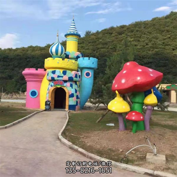玻璃鋼卡通彩繪游樂園大型景觀擺件