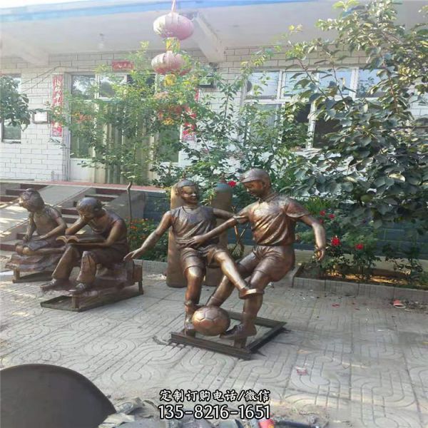 街頭藝術(shù)玻璃鋼仿銅民俗小品人物雕塑（2）
