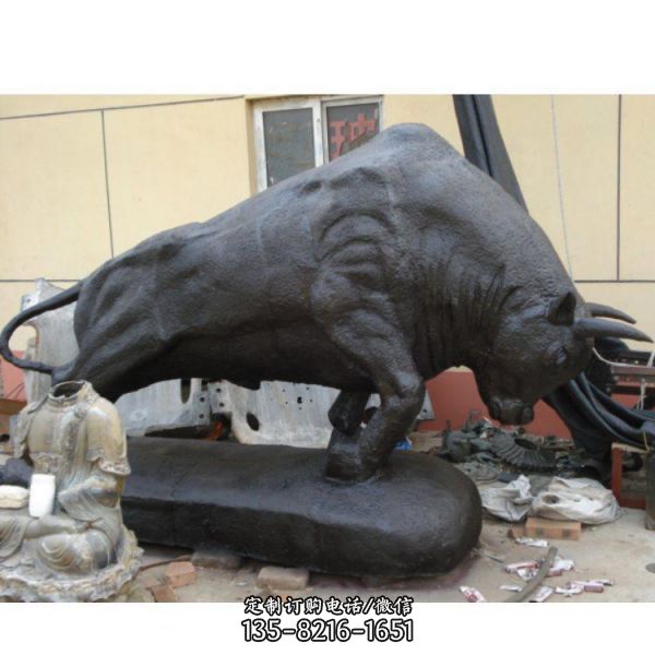 廣場純銅鑄造勤奮牛動物雕塑（2）