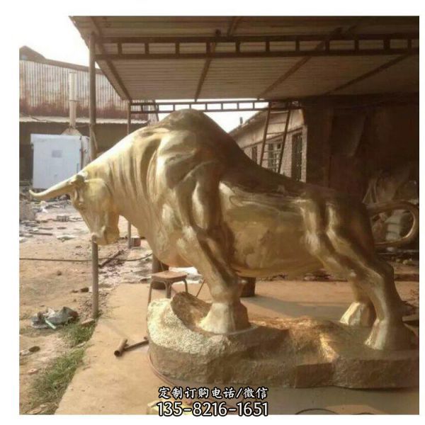 廣場純銅鑄造勤奮牛動物雕塑（3）