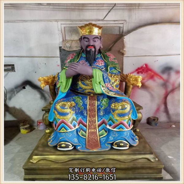 寺院玻璃鋼彩繪道教三官大帝神像雕塑（3）