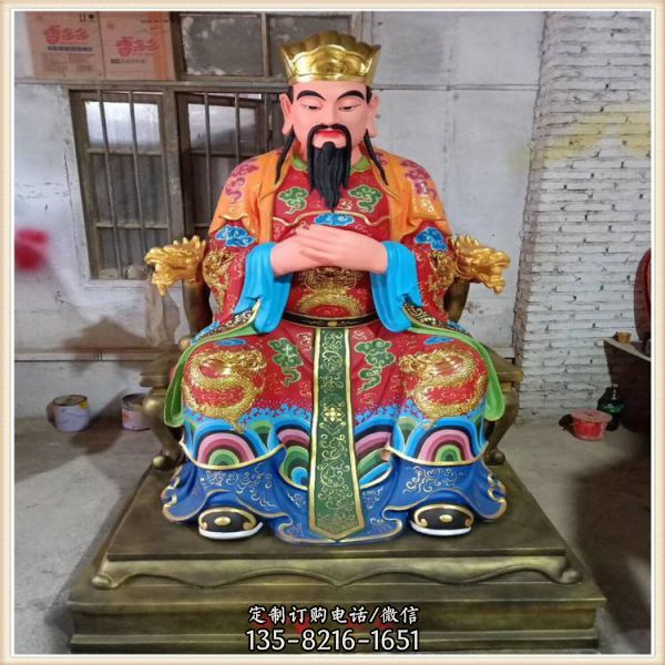寺院玻璃鋼彩繪道教三官大帝神像雕塑（2）