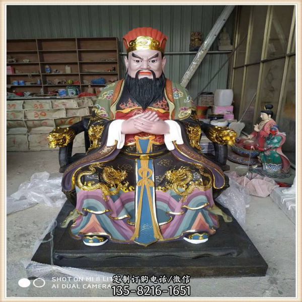 寺院玻璃鋼彩繪道教三官大帝神像雕塑（5）