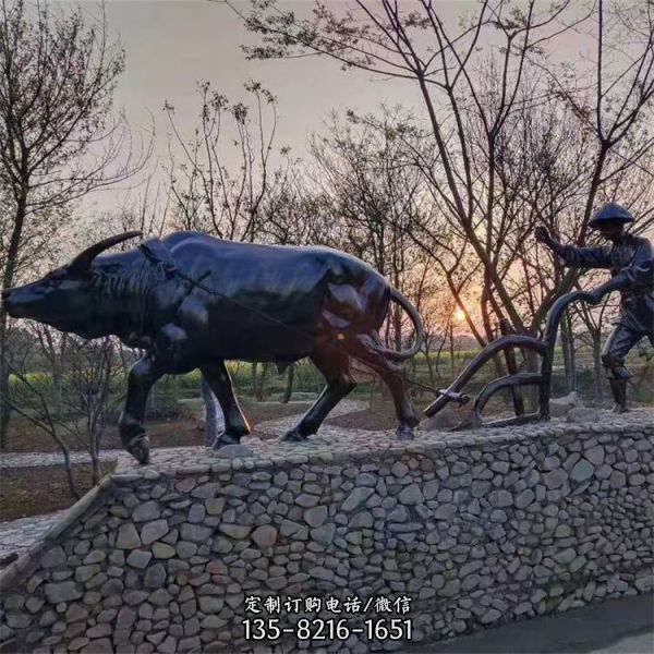 農耕民俗人物開荒牛景觀擺件（3）