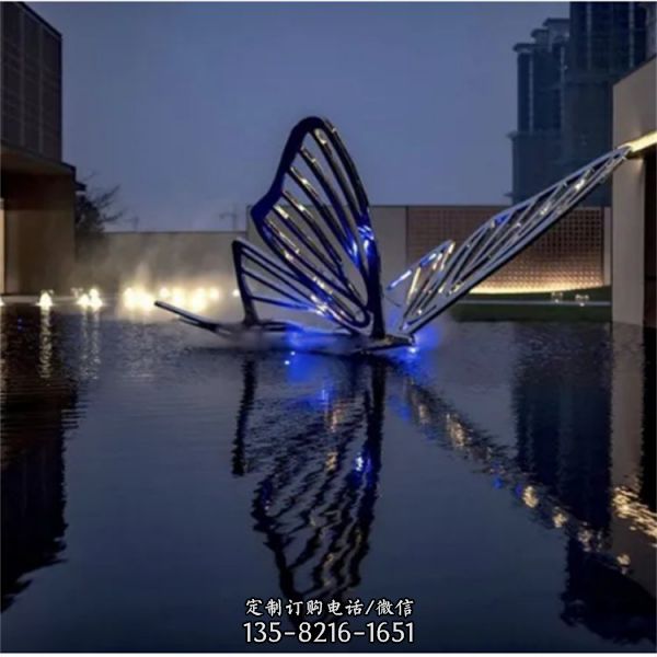 不銹鋼抽象景觀雕塑 景區售樓部裝飾擺件（3）