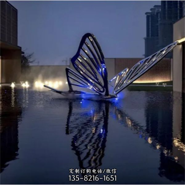 不銹鋼抽象景觀雕塑 景區售樓部裝飾擺件（4）