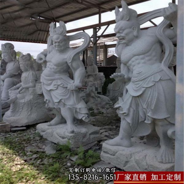 園林景區大理石石雕四大金剛雕塑（2）