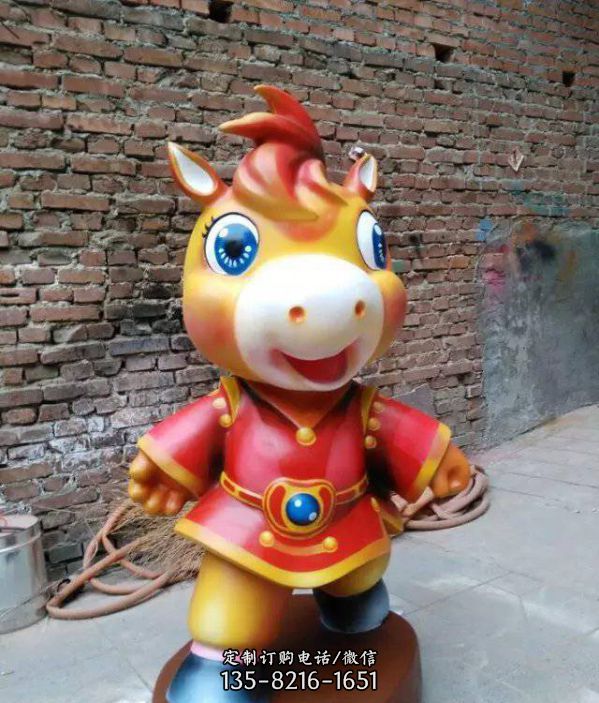 卡通動物豬牛兔龍羊玻璃鋼廣場裝飾擺設（4）