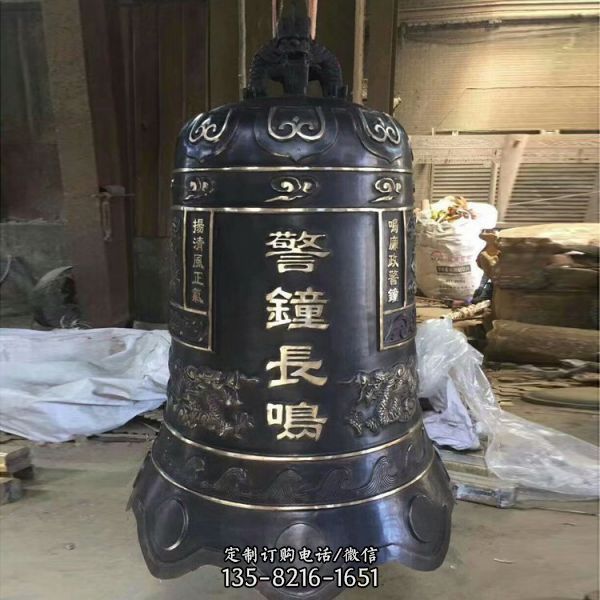 青銅器寺廟大型仿古銅鐘雕塑（3）