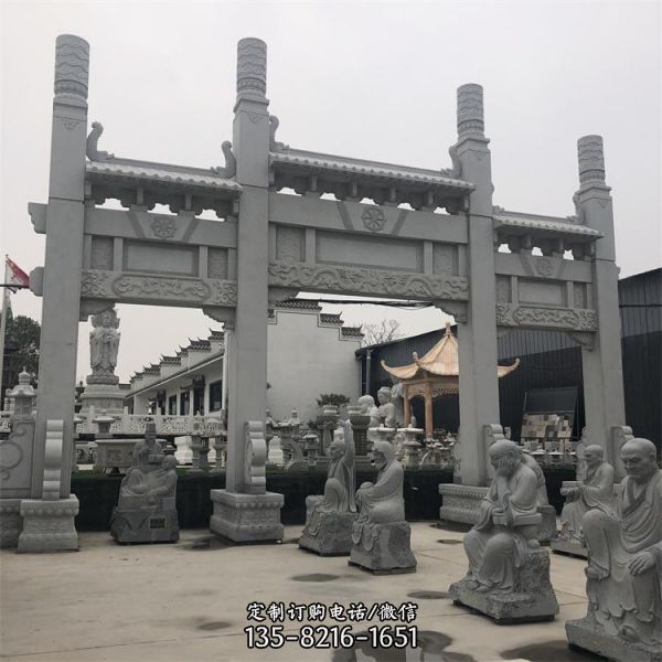景區大型青石花崗巖石牌坊（4）