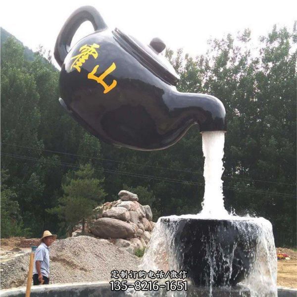 廣場玻璃鋼噴漆流水天壺 戶外園林擺件（5）