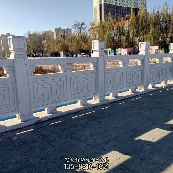 園林景觀大理石石雕戶外河道圍欄擺件