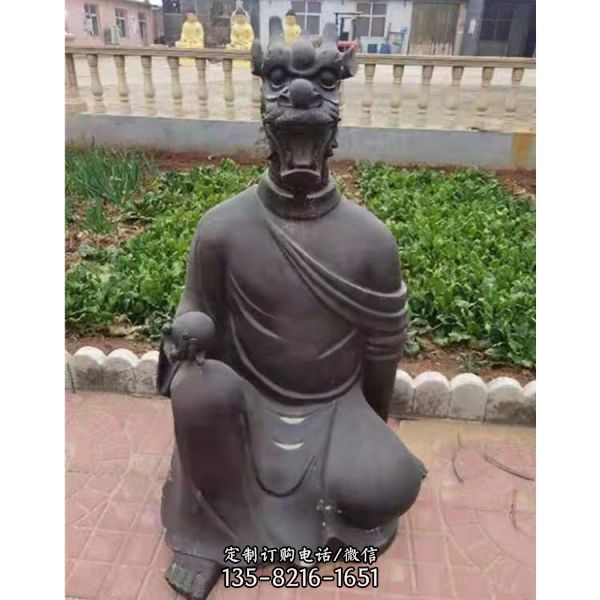 純手工玻璃鋼仿銅戶外園林十二生肖人身獸相雕塑（4）