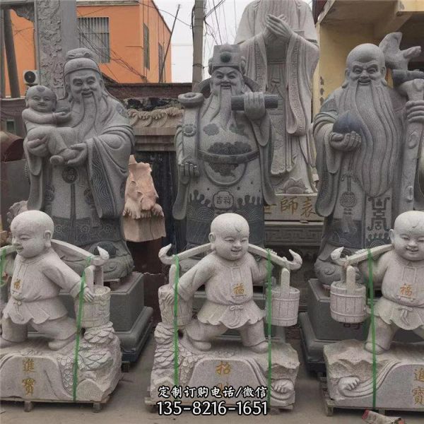 戶外廣場大型大理石石雕園林人物景觀雕塑（4）