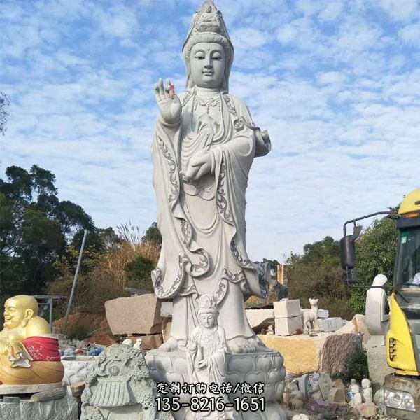 戶外廣場大型大理石石雕園林人物景觀雕塑（5）