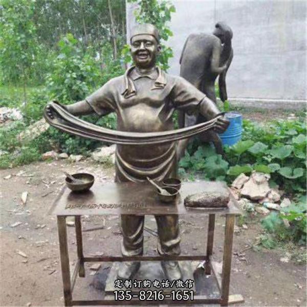 大型玻璃鋼仿銅人物雕塑擺件（4）